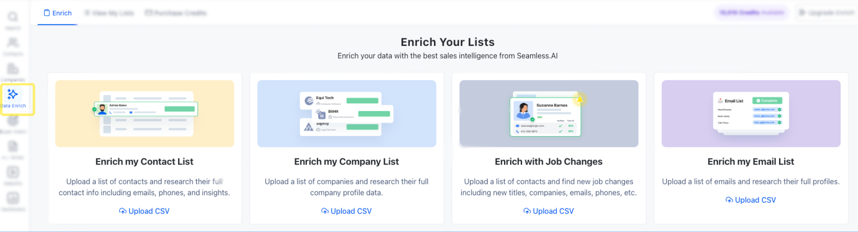 Enrich Your Lists with best sales intelligence from Seamless.AI