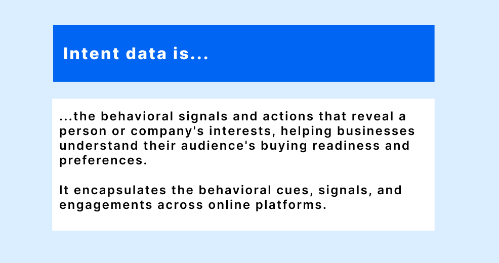 What is B2B intent data? Definition of intent data